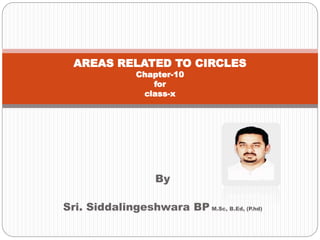 By
Sri. Siddalingeshwara BP M.Sc, B.Ed, (P.hd)
AREAS RELATED TO CIRCLES
Chapter-10
for
class-x
 