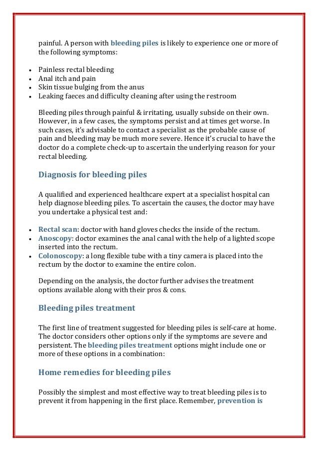 Are Bleeding Piles Dangerous? Bleeding Piles Treatment