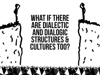 what if there
are dialectic
 and dialogic
structures &
cultures too?
 