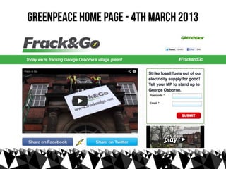 greenpeace home page - 4th March 2013
 