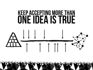 keep accepting more than
one idea is true
 