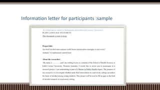 Information letter for participants :sample
 
