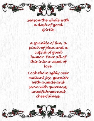 A Recipe For Happiness