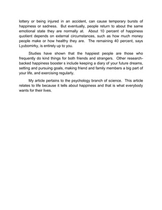 A recipe for happiness 2