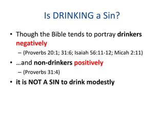 Is it a Sin to Drink Smoke or do Drugs | PPT