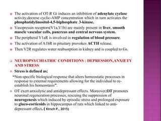 Role of oxytocin and vasopressin neuropsychiatric condition psy ...