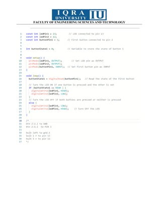 FACULTY OF ENGINEERING SCIENCES AND TECHNOLOGY
 