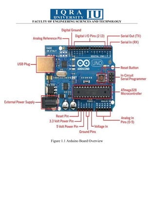 FACULTY OF ENGINEERING SCIENCES AND TECHNOLOGY
Figure 1.1 Arduino Board Overview
 