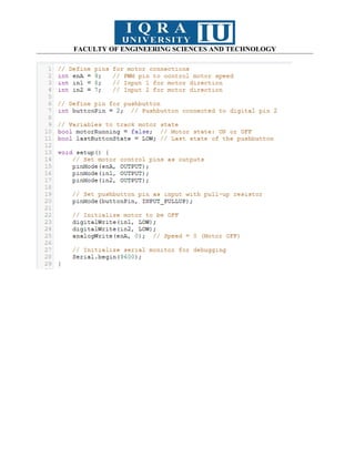 FACULTY OF ENGINEERING SCIENCES AND TECHNOLOGY
 