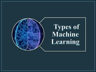 Types of
Machine
Learning
 