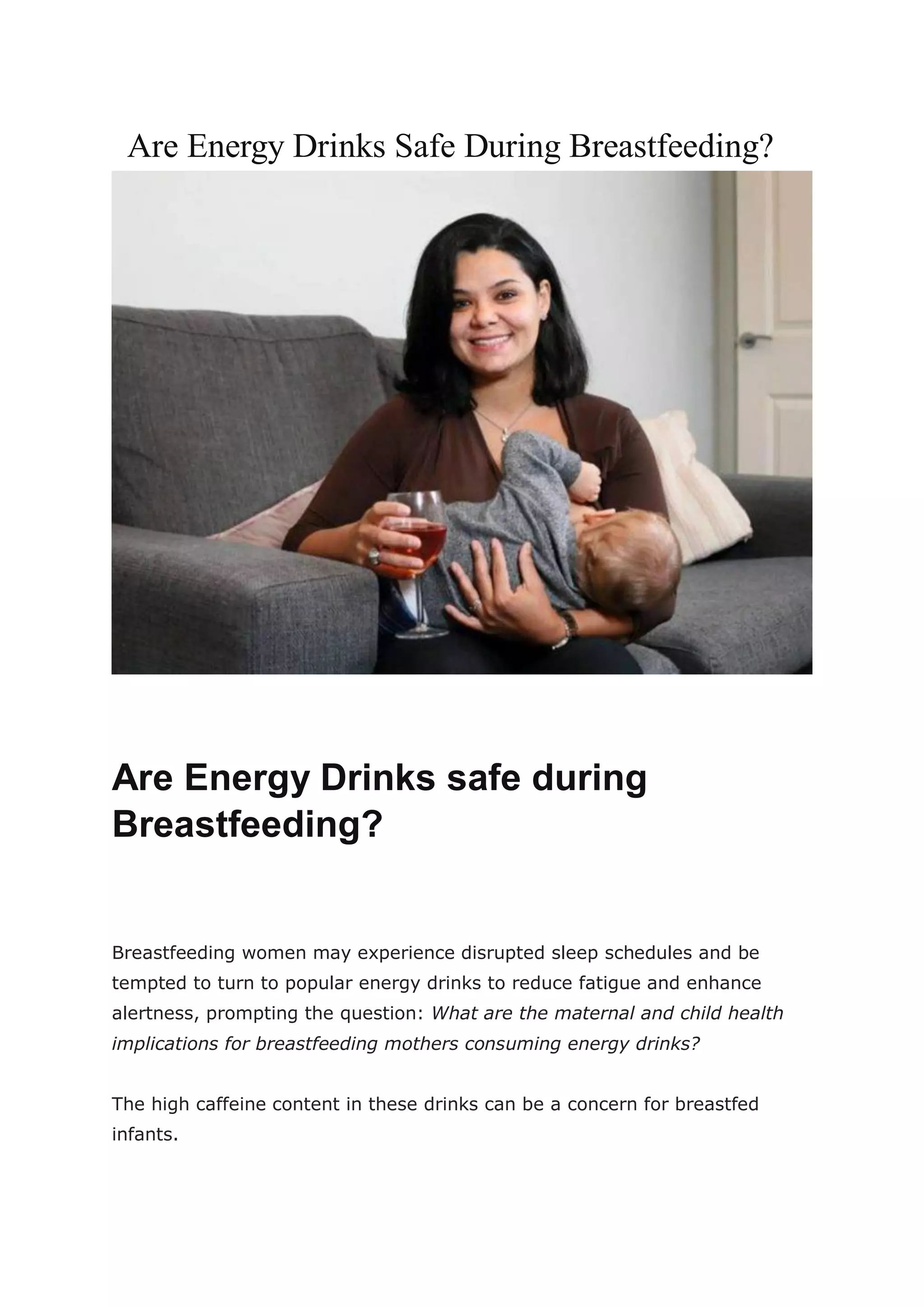 Are energy drinks safe during breastfeeding PDF