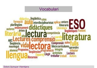 Vocabulari
Dolors QuinquerDolors Quinquer Vilamitjana
 