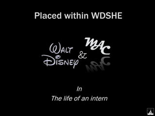Placed within WDSHE In The life of an intern & 