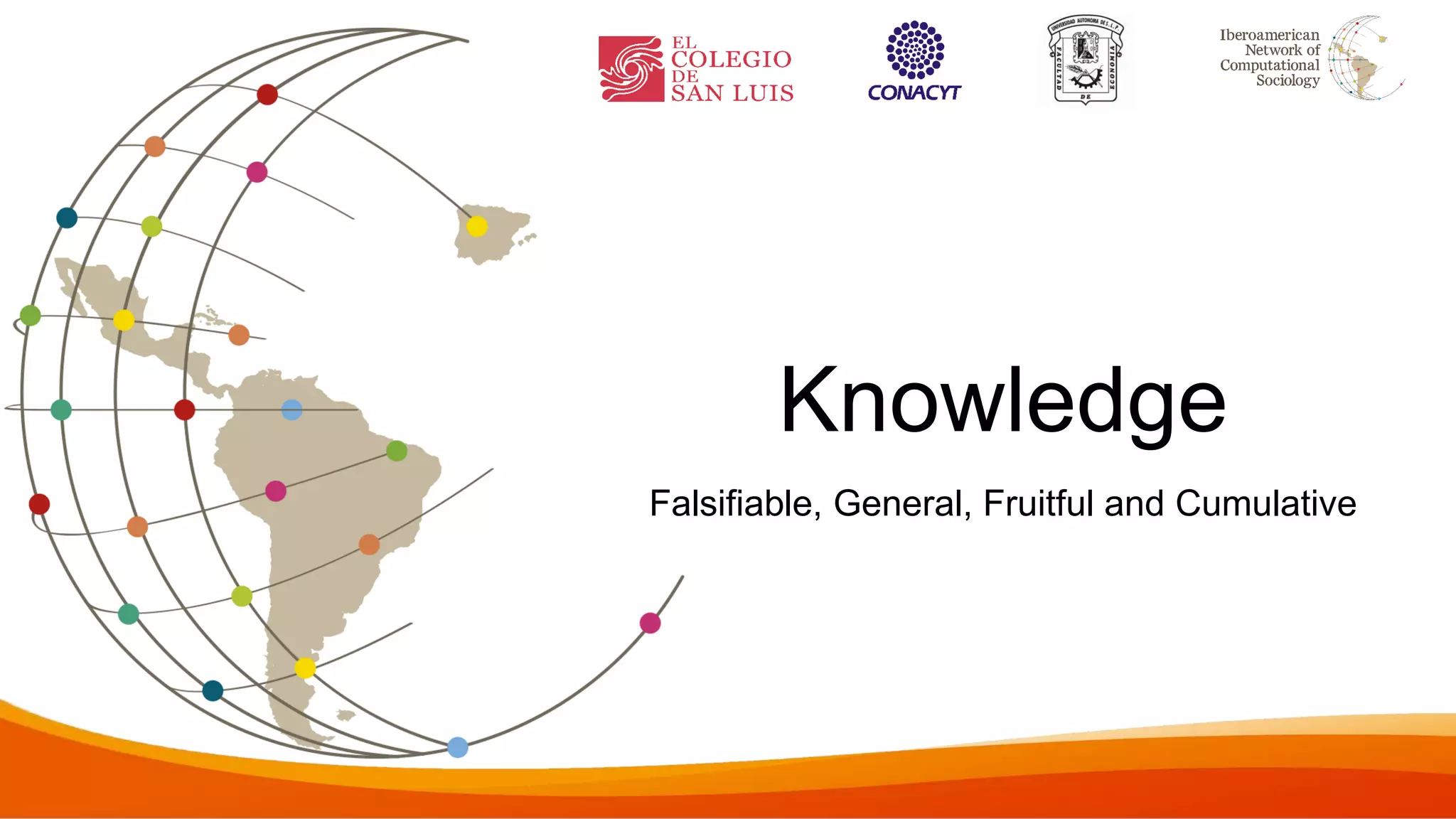 Knowledge
Falsifiable, General, Fruitful and Cumulative
 