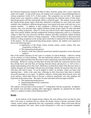 A Reflective Writing Assignment To Engage Students In Critical Thinking ...