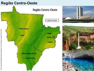 Região Centro-Oeste
Fonte:http://pluralidadebrasileira.blogspot.com.br/p/regiao-sudeste.html,2014.
 