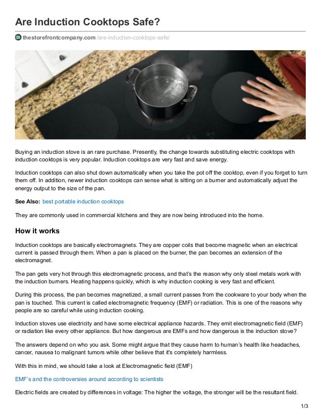 Are Induction Cooktops Safe Thestorefrontcompany
