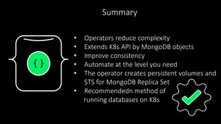 Mastering MongoDB on Kubernetes, the power of operators | PPT