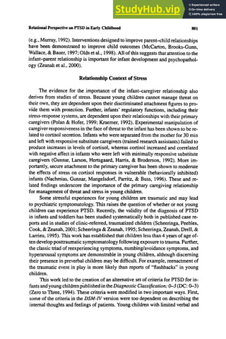 A Relational Perspective On PTSD In Early Childhood | PDF