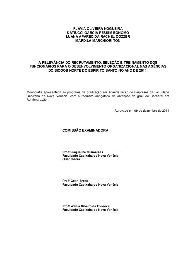 Monografia recrutamento e selecao pdf