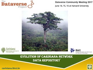 Evolution of cariniana network
data repository
cariniana.ibict.br
 