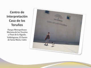 Centro de
Interpretación
  Casa de los
    Toruños
 Parque Metropolitano
Marisma de los Toruños
 y Pinar de la Algaida.
Valdelagrana, El Puerto
 de Santa María, Cádiz
 