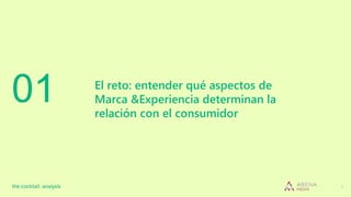 01 El reto: entender qué aspectos de
Marca &Experiencia determinan la
relación con el consumidor
3
 