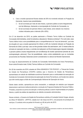 Relatório da FGV sobre a Arena Pernambuco