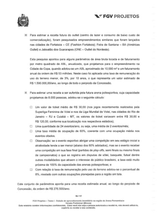 Relatório da FGV sobre a Arena Pernambuco