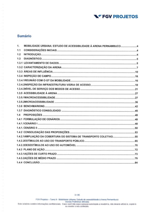 Relatório da FGV sobre a Arena Pernambuco