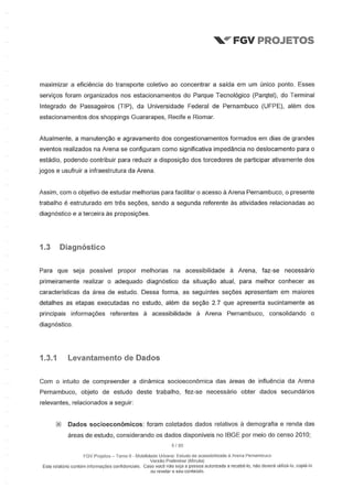 Relatório da FGV sobre a Arena Pernambuco