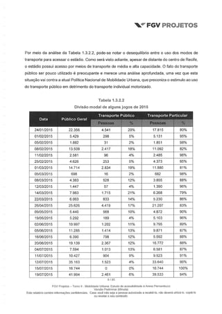 Relatório da FGV sobre a Arena Pernambuco