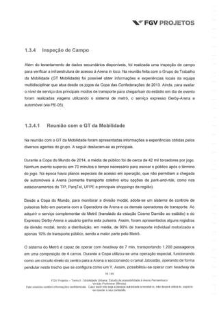 Relatório da FGV sobre a Arena Pernambuco