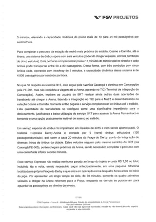 Relatório da FGV sobre a Arena Pernambuco