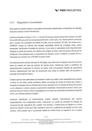 Relatório da FGV sobre a Arena Pernambuco