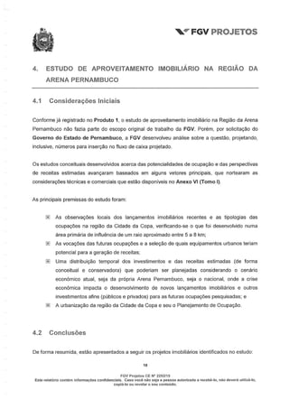 Relatório da FGV sobre a Arena Pernambuco