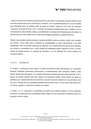 Relatório da FGV sobre a Arena Pernambuco