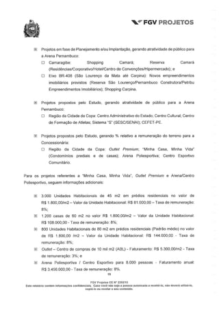 Relatório da FGV sobre a Arena Pernambuco