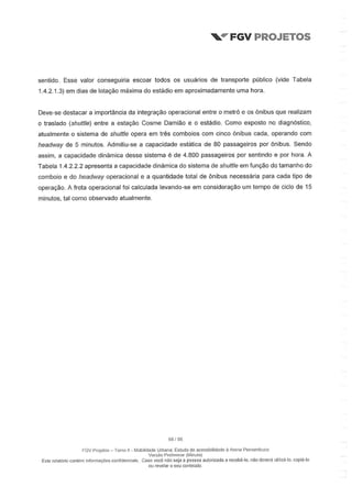 Relatório da FGV sobre a Arena Pernambuco