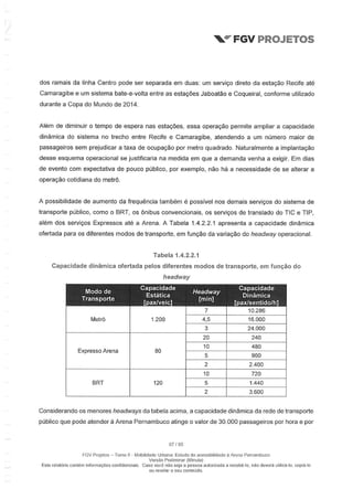 Relatório da FGV sobre a Arena Pernambuco