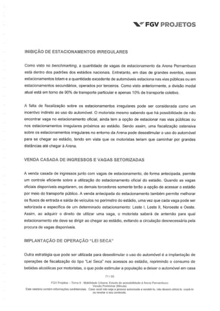 Relatório da FGV sobre a Arena Pernambuco