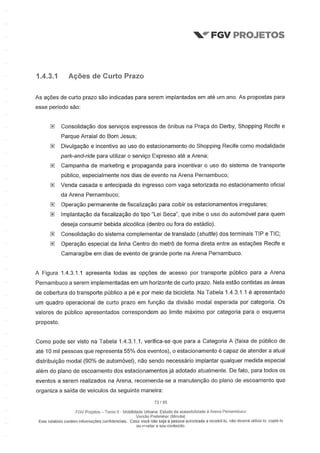 Relatório da FGV sobre a Arena Pernambuco