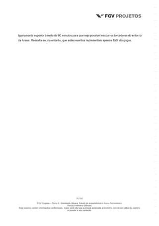 Relatório da FGV sobre a Arena Pernambuco