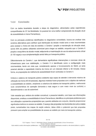 Relatório da FGV sobre a Arena Pernambuco