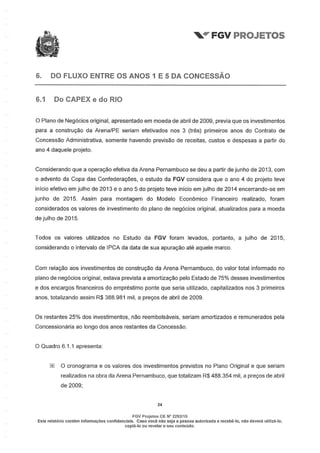 Relatório da FGV sobre a Arena Pernambuco