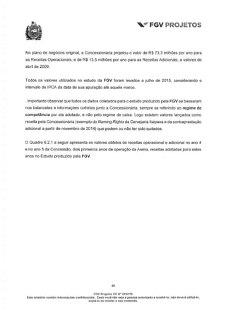 Relatório da FGV sobre a Arena Pernambuco