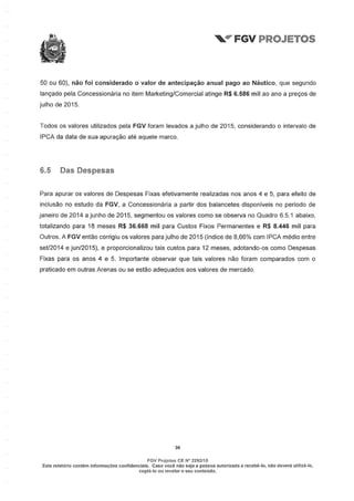 Relatório da FGV sobre a Arena Pernambuco