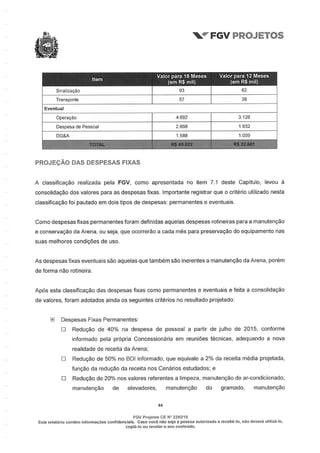 Relatório da FGV sobre a Arena Pernambuco