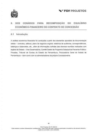 Relatório da FGV sobre a Arena Pernambuco