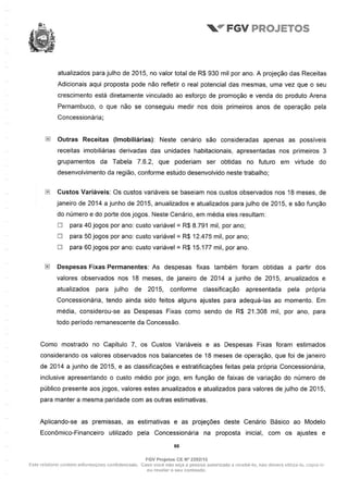 Relatório da FGV sobre a Arena Pernambuco